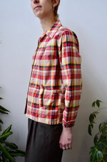 Vintage Cotton Plaid Jacket