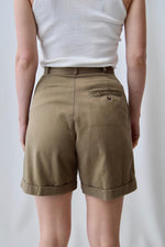 Carob Cotton Trouser Shorts