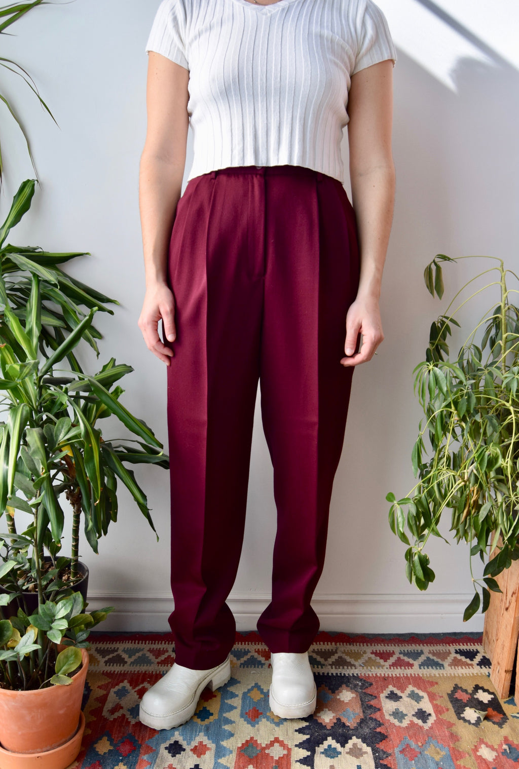 Boysenberry Wool Trousers