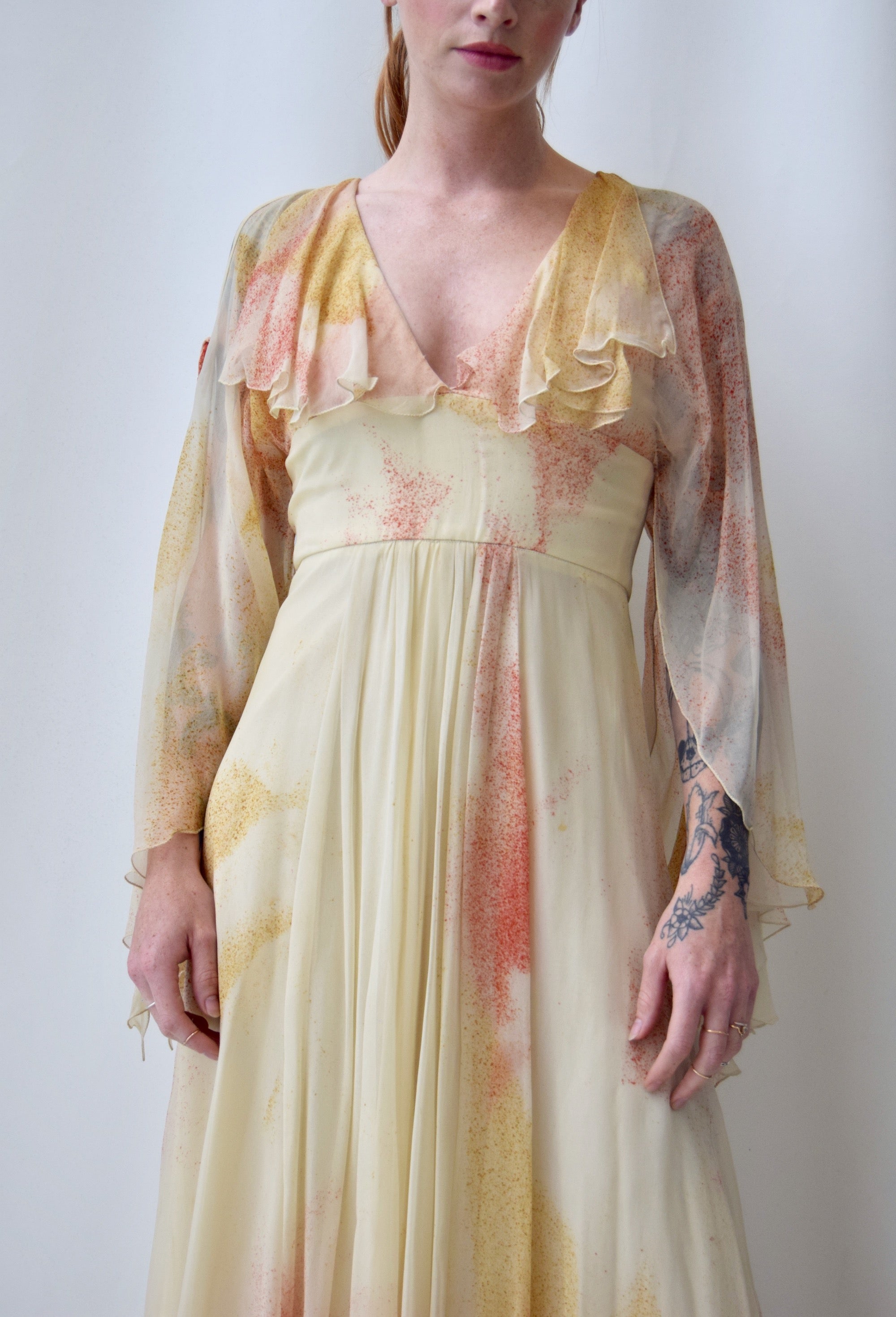 1970's Sunset Handkerchief Dress