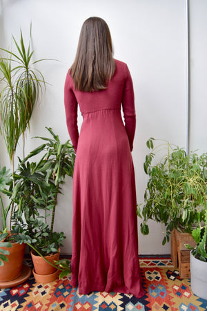 Seventies HUBBA HUBBA Cranberry Sweater Gown