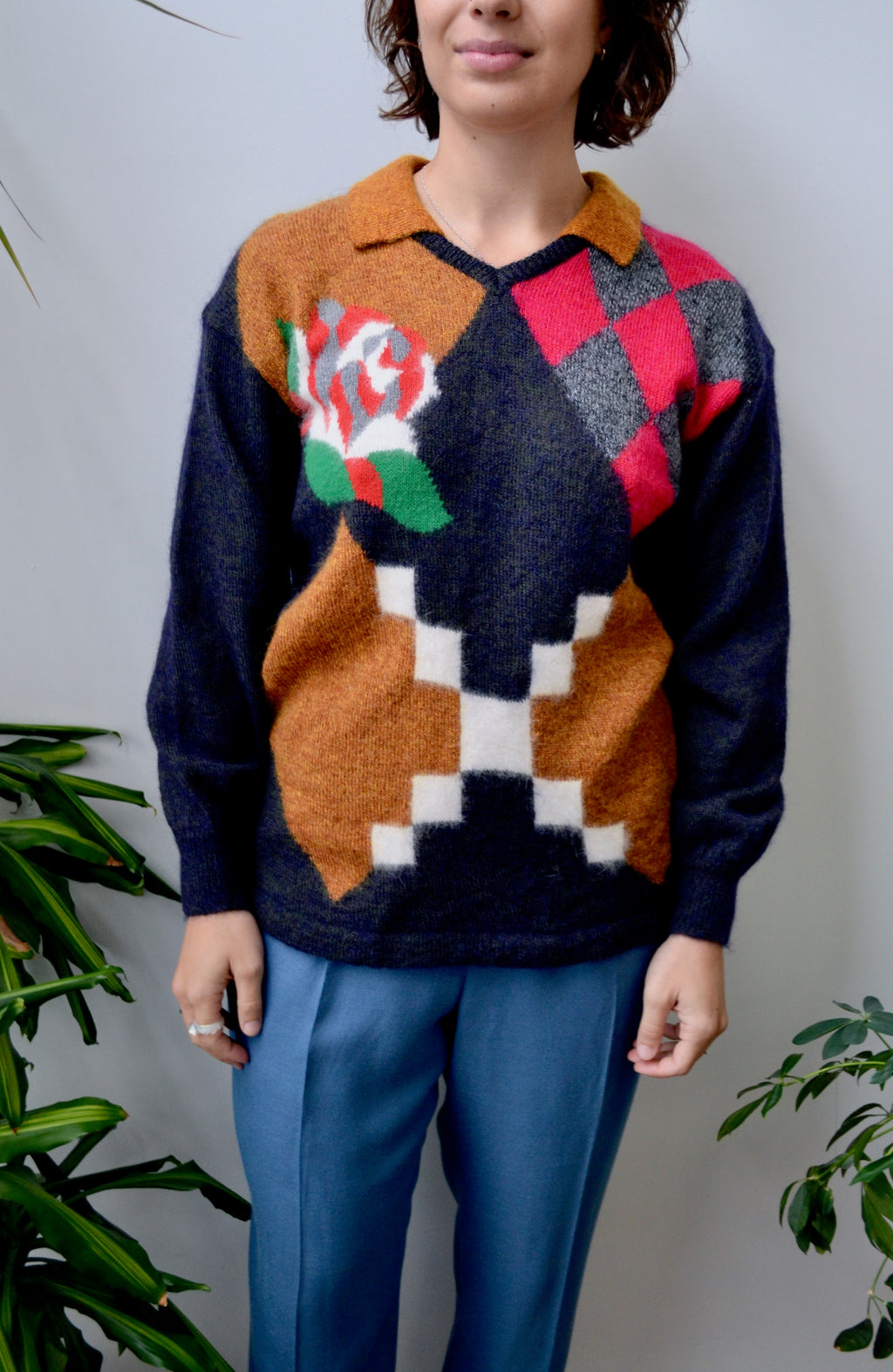 Caramel Collar Mohair Sweater