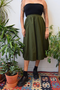 Olive Drab Wool Skirt