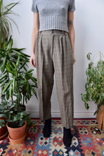 Linen Grid Trousers
