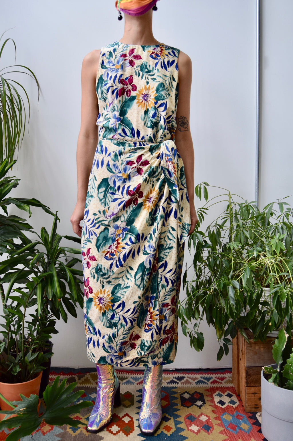 Silk Hawaiian Wrap Dress