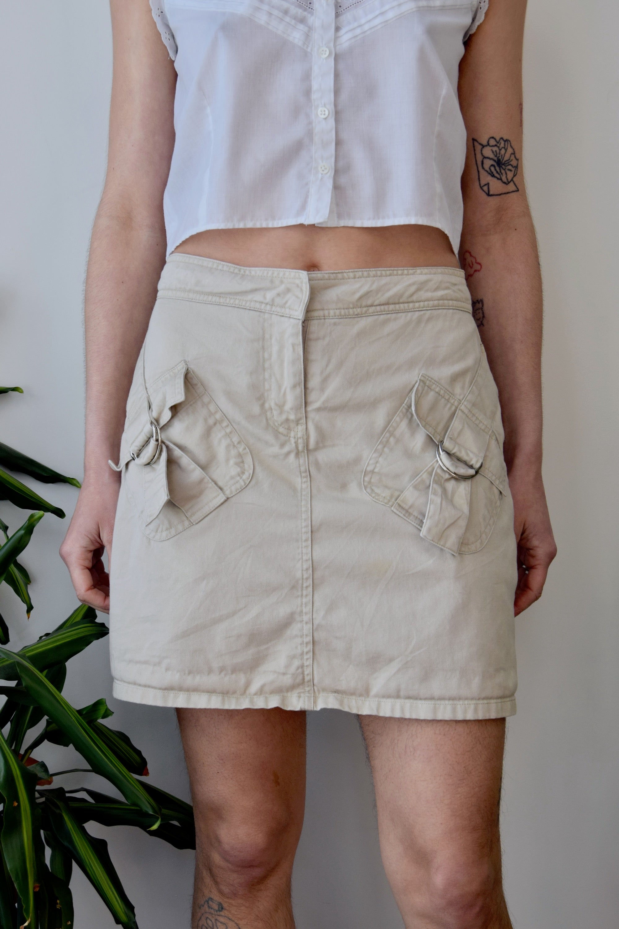 Khaki Cargo Skort