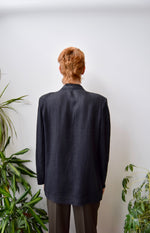 Black Linen Blazer