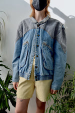 Eighties Guess "Marty McFly" Denim Bomber Jacket