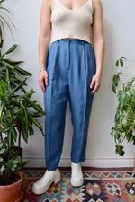 Muted Blue Woven Trousers