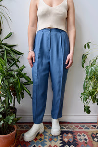 Muted Blue Woven Trousers