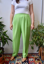 Lime Waffle Pants