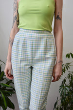 Sixties Plaid Cigarette Pants