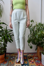 Sixties Plaid Cigarette Pants