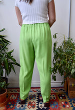 Lime Waffle Pants