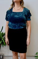 1940's Ruched Velvet Top