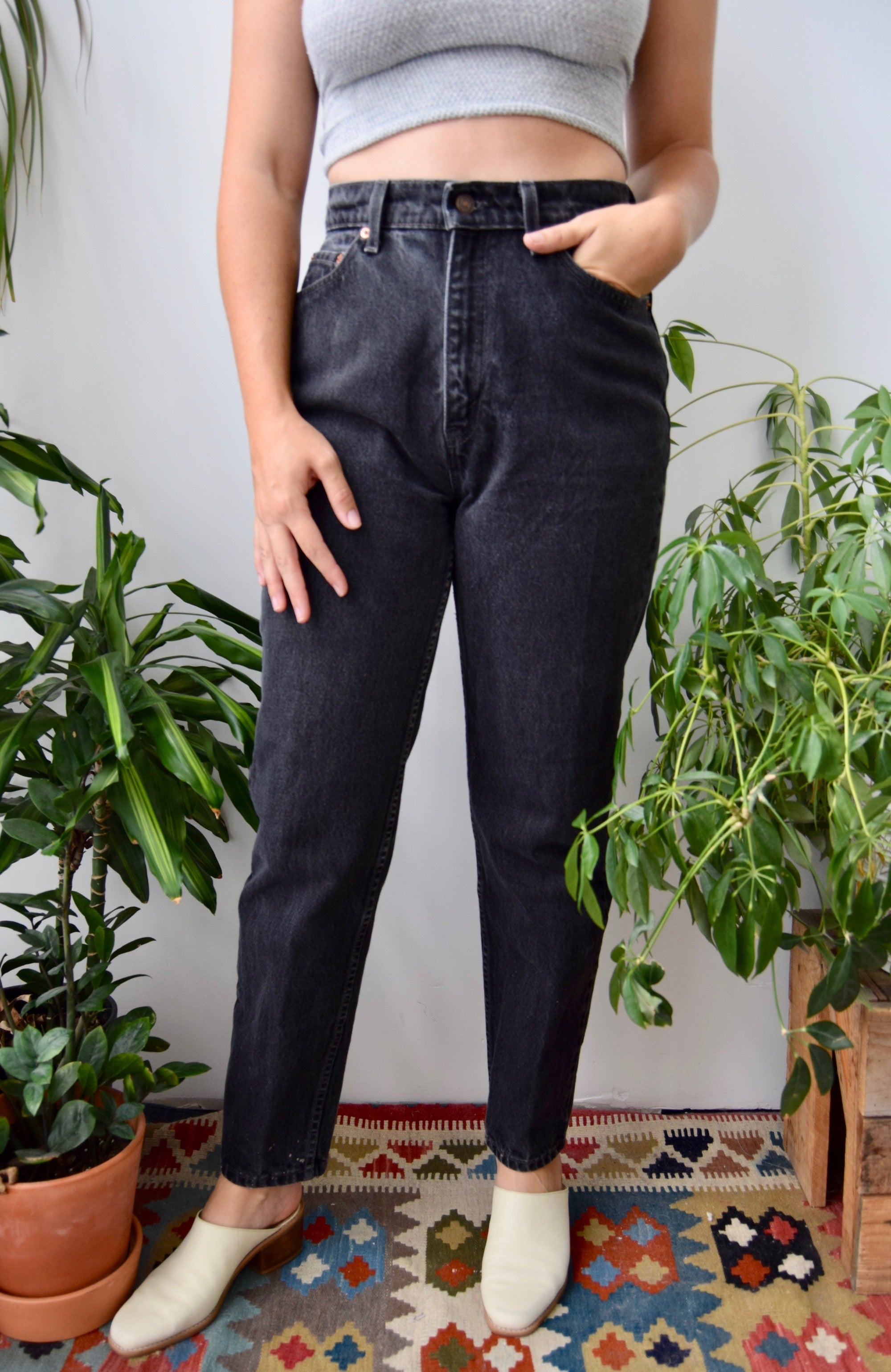 Perfect Black Levi's Tapered Jeans