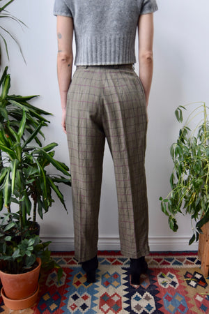 Linen Grid Trousers