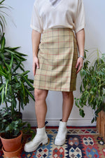 Grid Wool Skirt