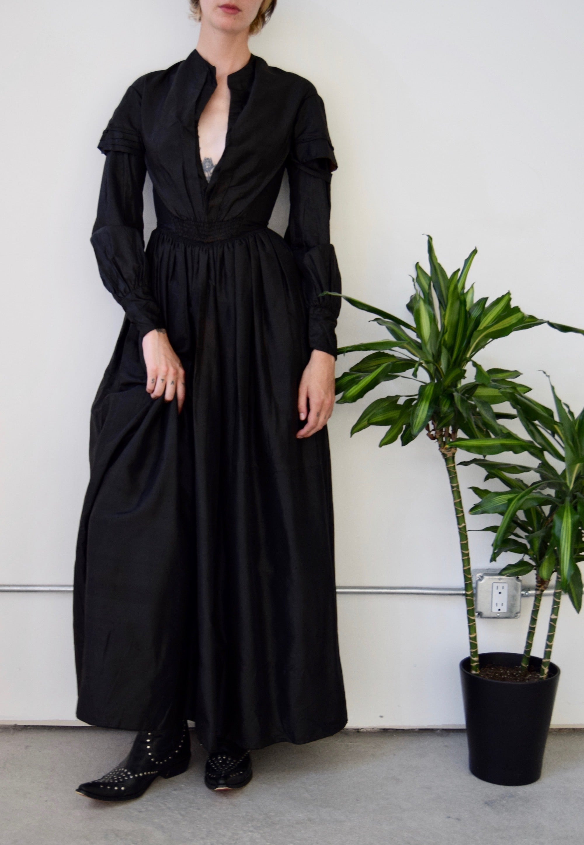 1860's Antique Mourning Dress