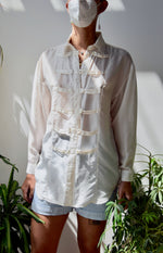 Ivory Silk Detail Blouse