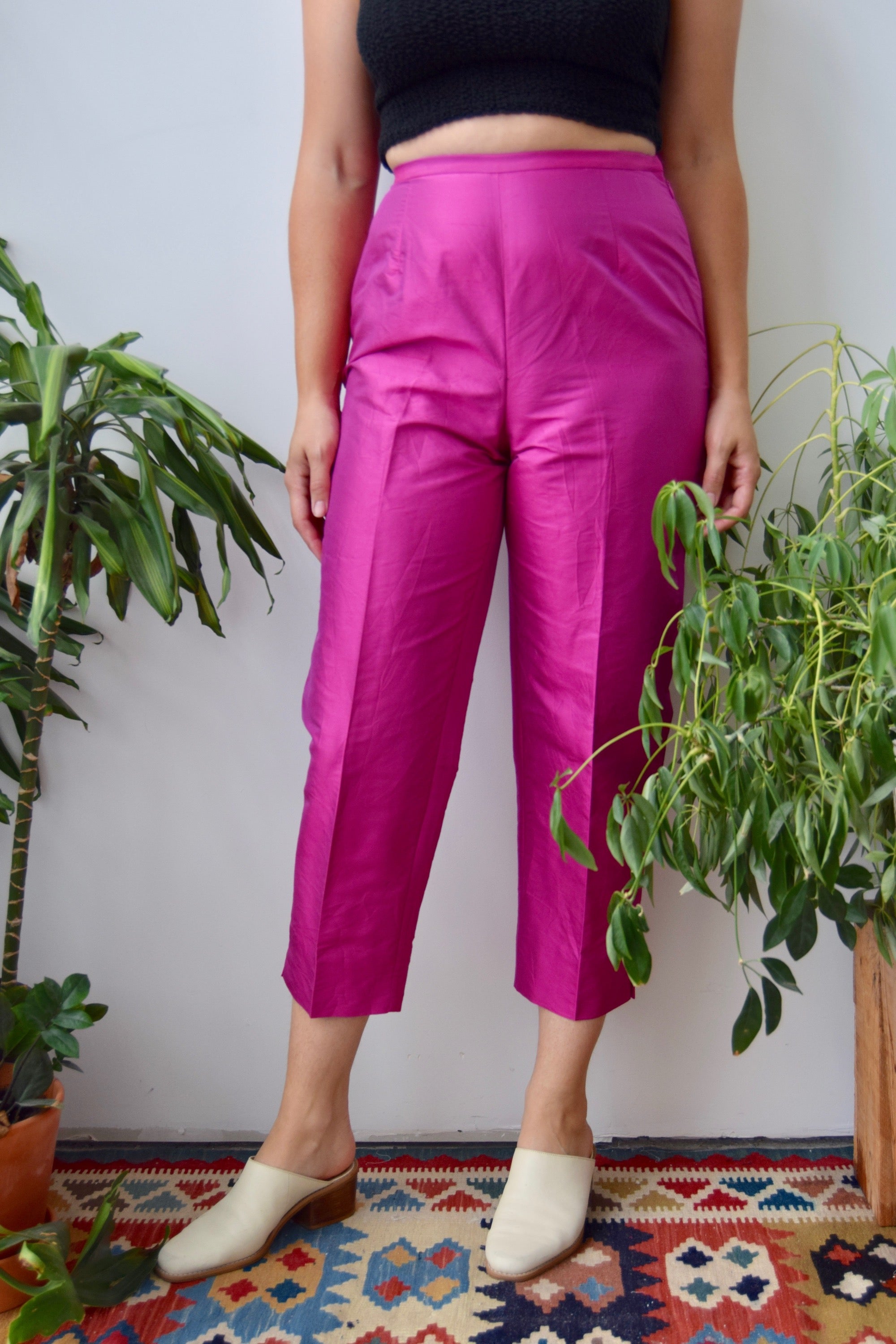 hot pink cigarette pants Hot Pink Silk Cigarette Trousers – Community Thrift and Vintage hot pink cigarette pants Hot Pink Silk Cigarette Trousers – Community Thrift and Vintage
