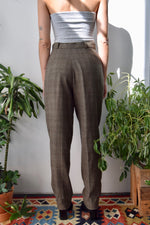 Speckled Wool Plaid Trousers