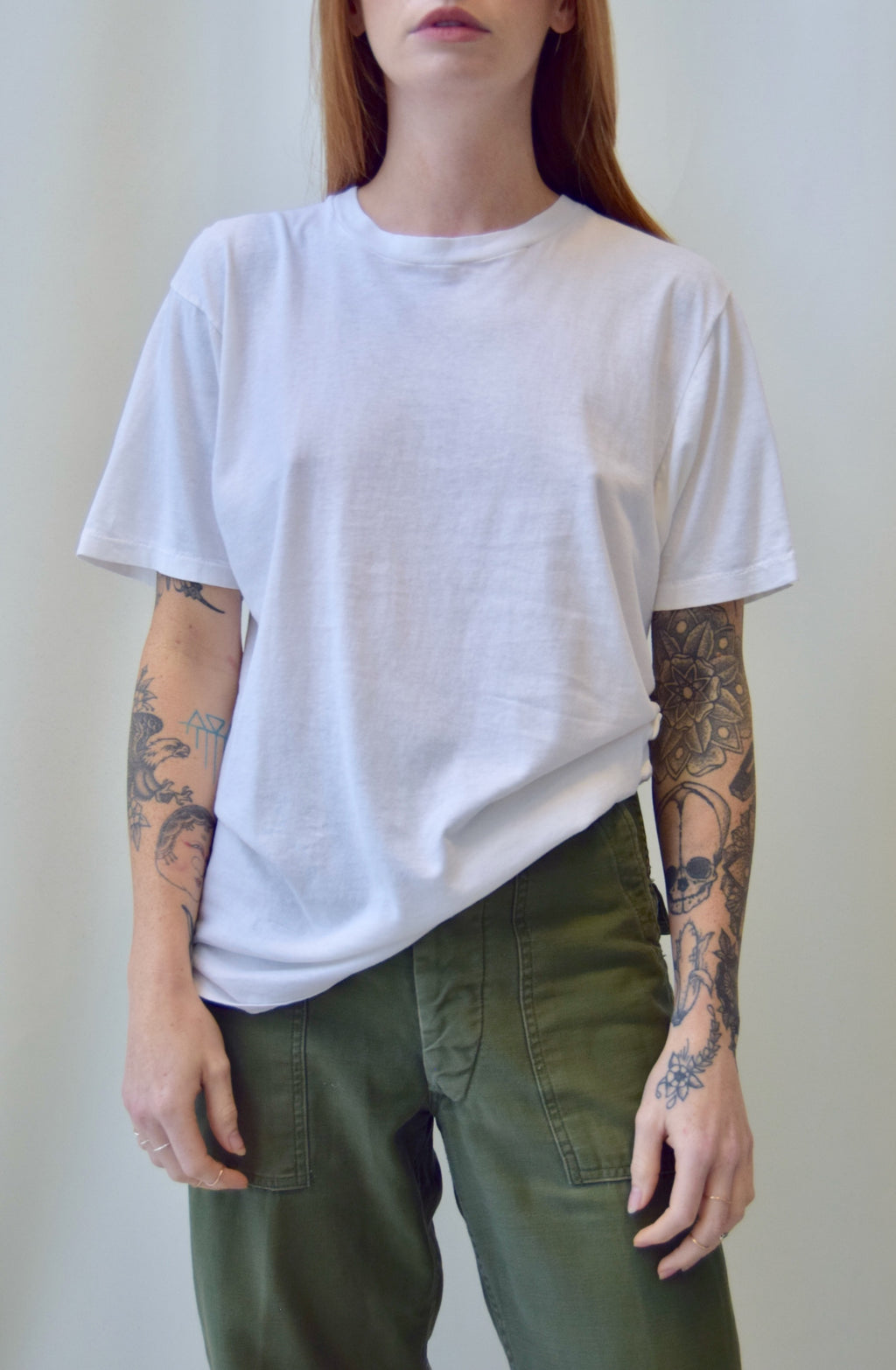 Soft White Staple Tee