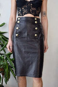 Buttery Leather Pencil Skirt