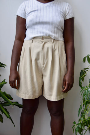 Raw Silk Trouser Shorts