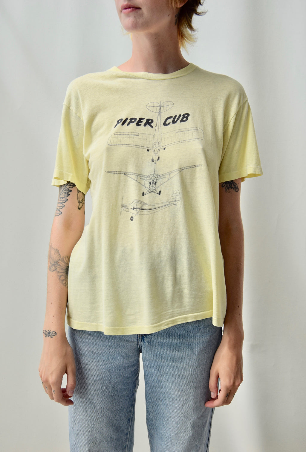 Vintage "Piper Cub" Airplane Single Stitch T-Shirt