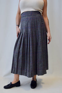 Christian Dior Plaid Wool Wrap Skirt