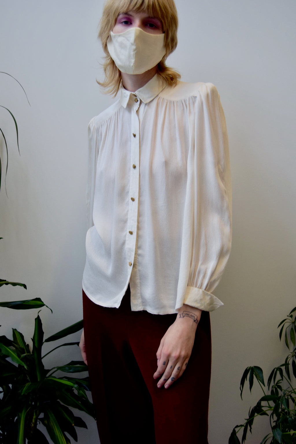 Woven Silk Poet Blouse