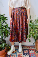 Paisley Wool Skirt
