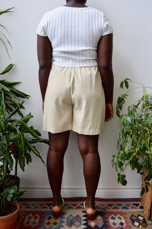 Raw Silk Trouser Shorts