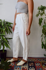 White Linen Trousers