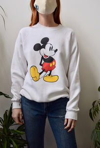 Eighties Classic White Mickey Sweatshirt