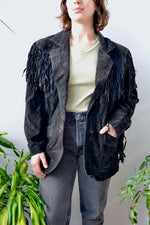 Black Suede Fringe Jacket