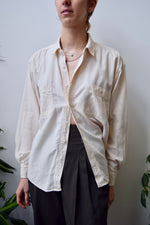 Ivory Silk Button Up