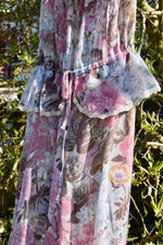 1970's "Foxy Lady" Sheer Floral Dress