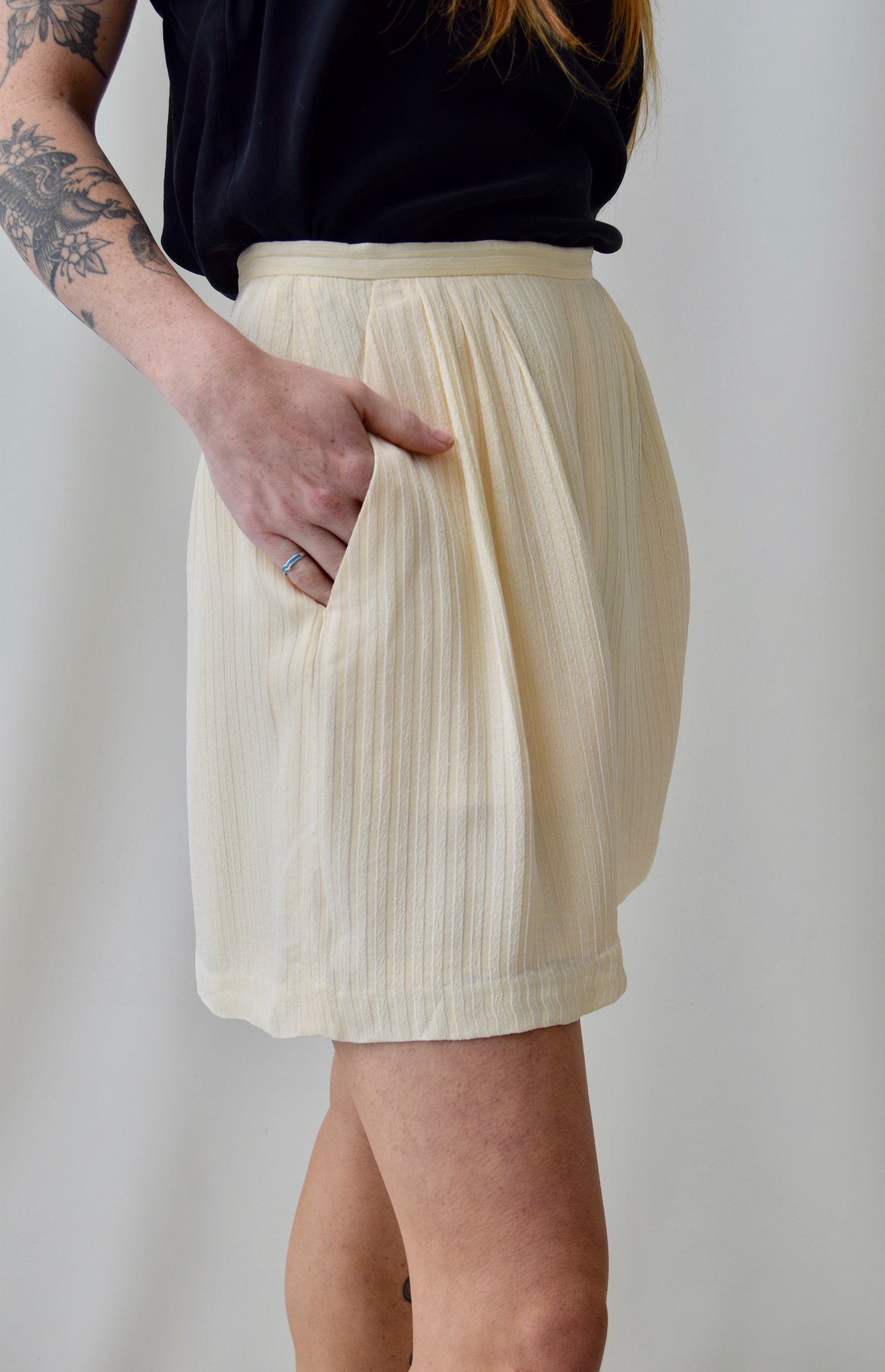 Buttercream Striped Shorts