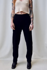 Black Wool Knit Trousers