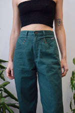 Forest Green Western Jeans