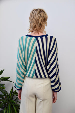 Seventies Striped Knit Top