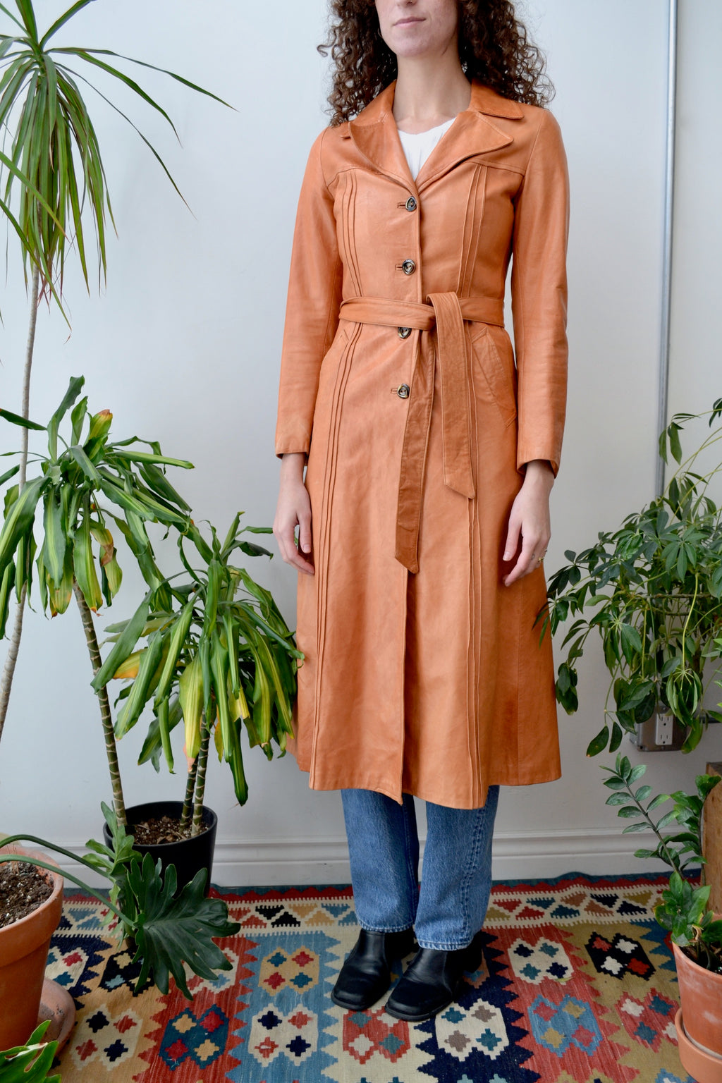 Soft Leather Seventies Trench
