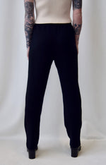 Black Wool Knit Trousers