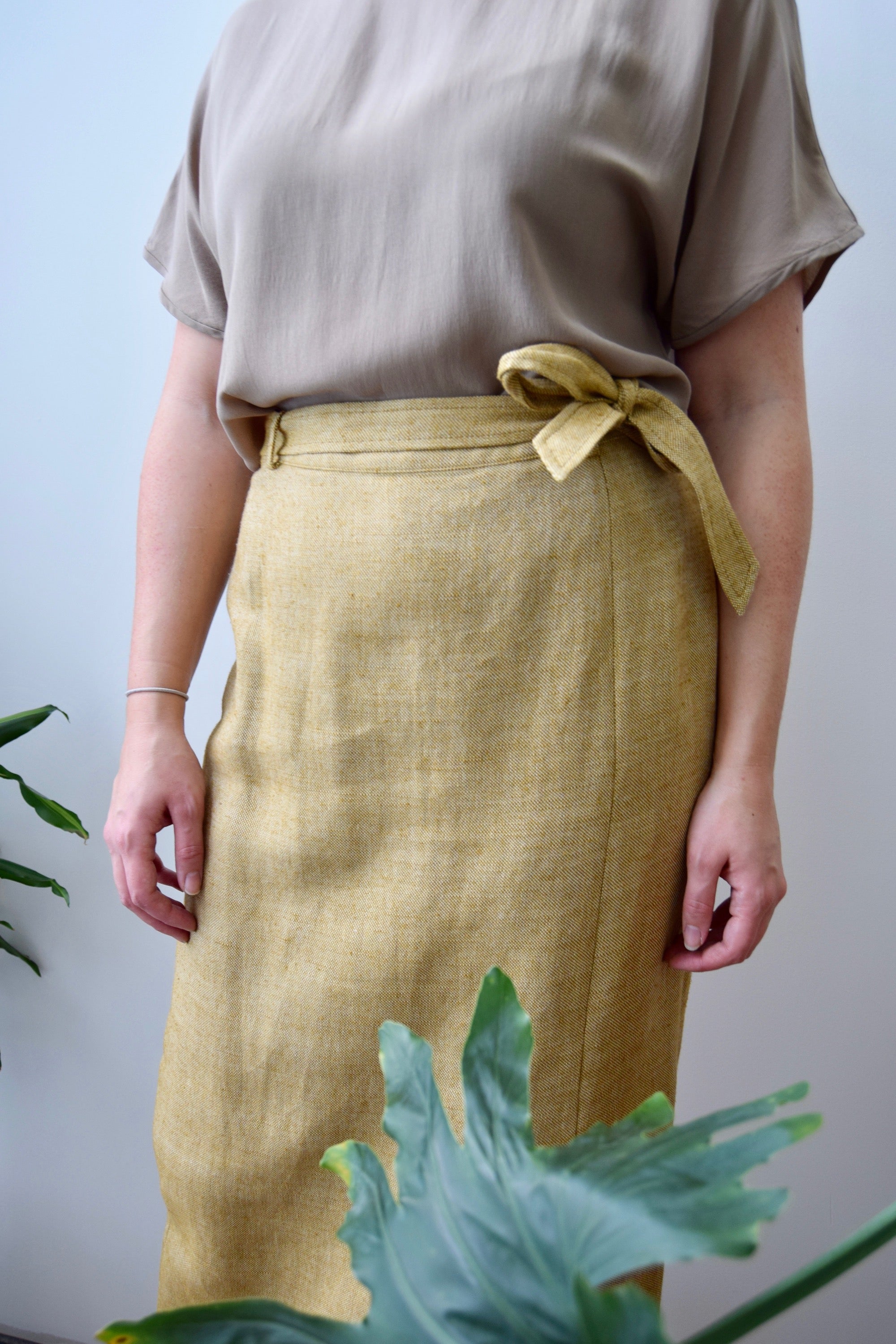 Goldenrod Linen Skirt