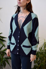 Seafoam Argyle Cardigan