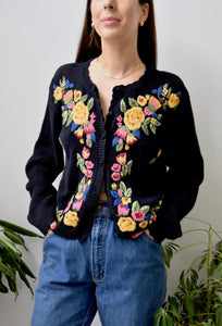 Floral Embroidered Cardigan