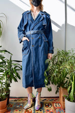 Denim Belted Trench Coat