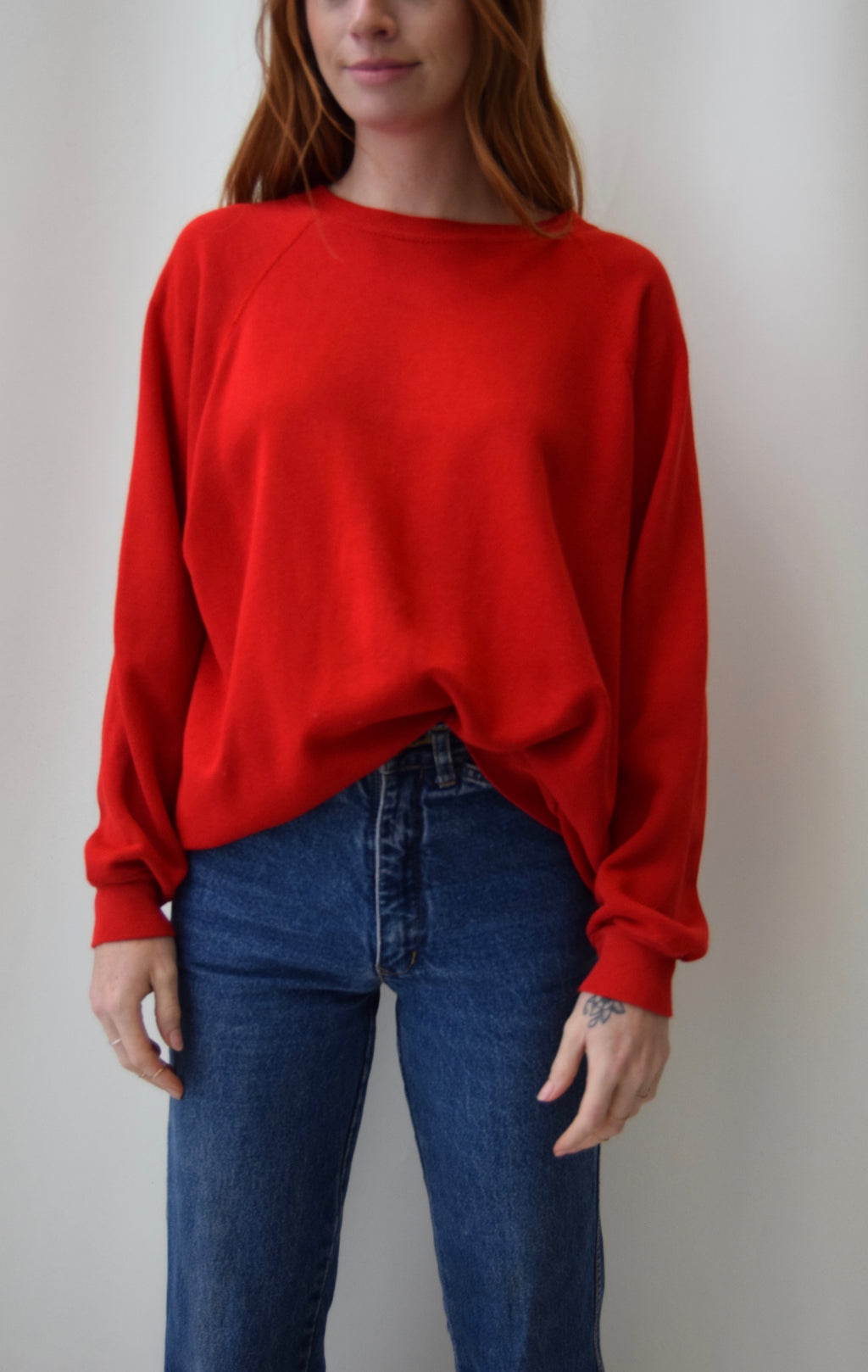 Eighties Cherry Red Sweatshirt